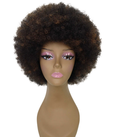 Audre Dark Brown Blend Afro Half Wig