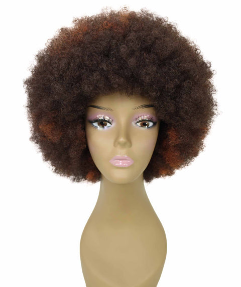 Audre Medium Brown to Black Blend Afro Half Wig