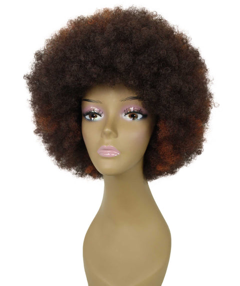 Audre Medium Brown to Black Blend Afro Half Wig