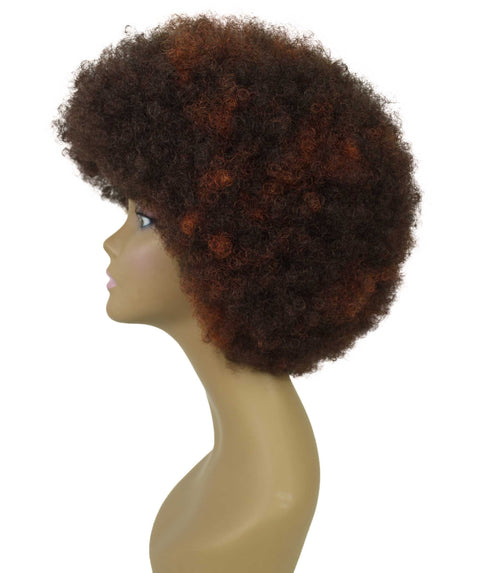 Audre Medium Brown to Black Blend Afro Half Wig