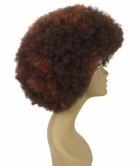 Audre Medium Brown to Black Blend Afro Half Wig