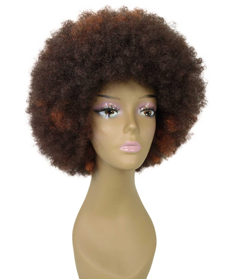 Audre Medium Brown to Black Blend Afro Half Wig