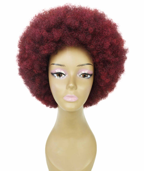 Audre Deep Pink to Black Blend Afro Half Wig