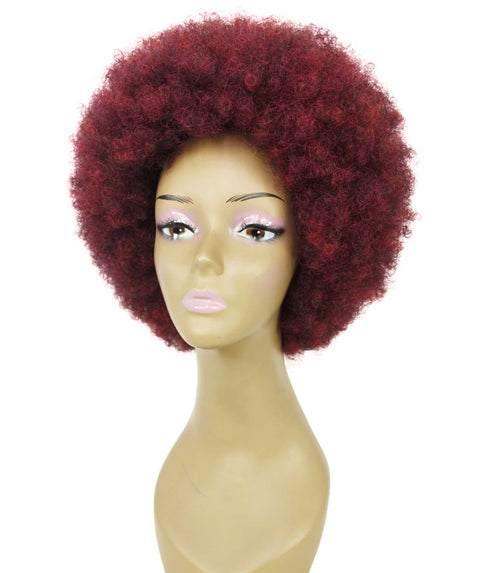 Audre Deep Pink to Black Blend Afro Half Wig