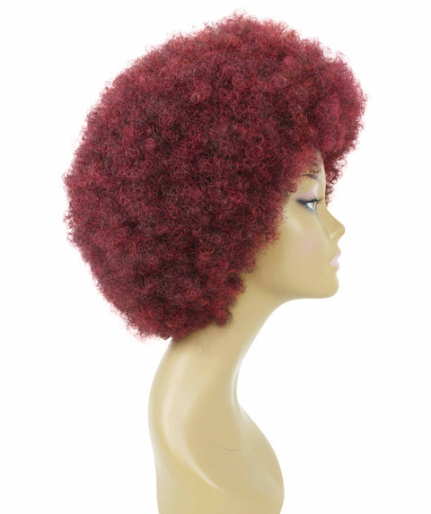 Audre Deep Pink to Black Blend Afro Half Wig