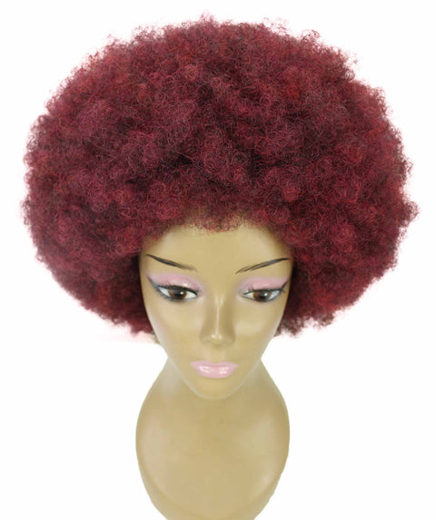 Audre Deep Pink to Black Blend Afro Half Wig