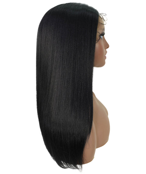 Ebony Black Straight  Lace Wig