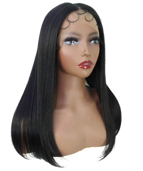 Ebony Black Straight  Lace Wig