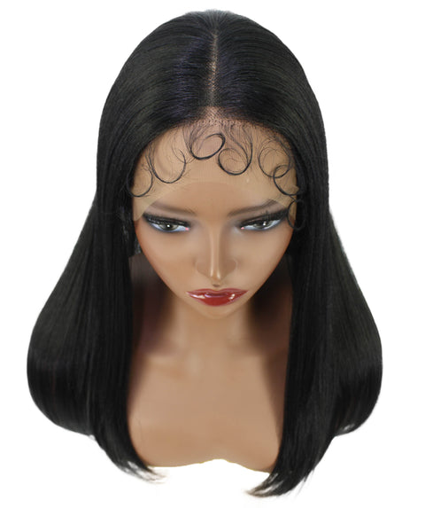 Ebony Black Straight  Lace Wig