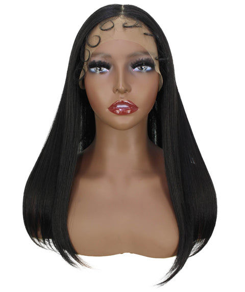 Ebony  Natural Black Straight  Lace Wig