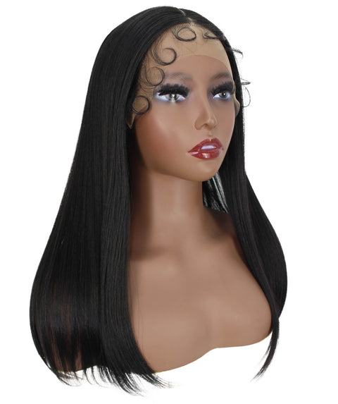 Ebony  Natural Black Straight  Lace Wig