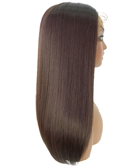 Ebony  Medium Brown Straight Lace Wig