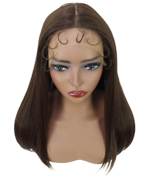 Ebony  Medium Brown Straight Lace Wig